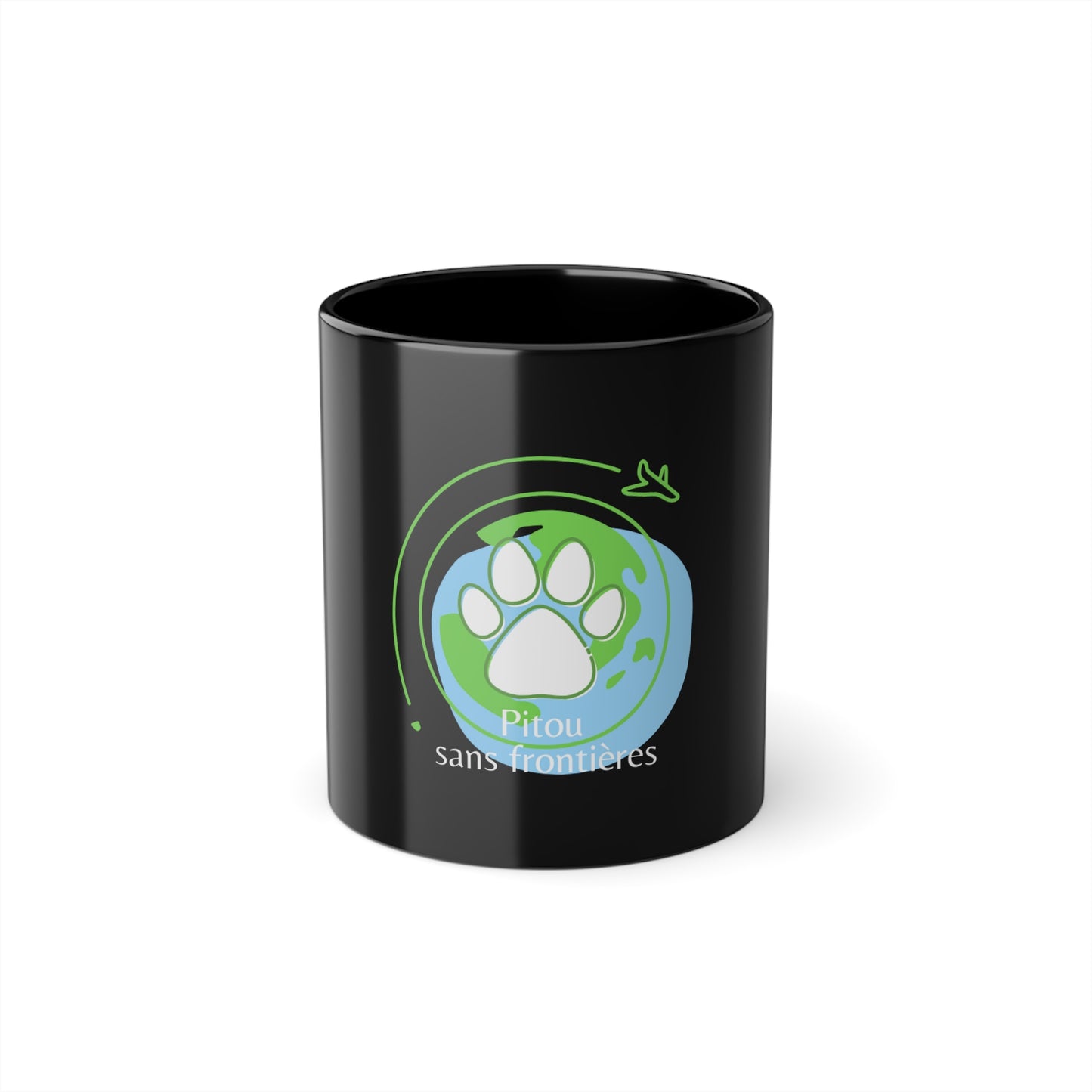 Black Coffee Cup with Pet-Themed Design, Perfect for Animal Lovers | Ideal Gift for Coffee Lovers, Pet Owners, and Home Decor